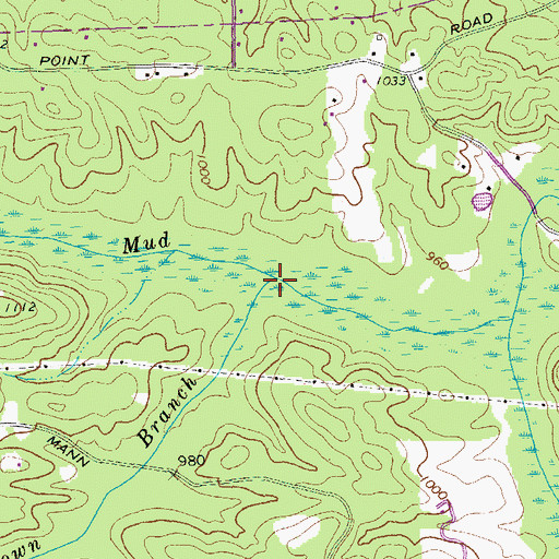 Topographic Map of Town Branch, GA