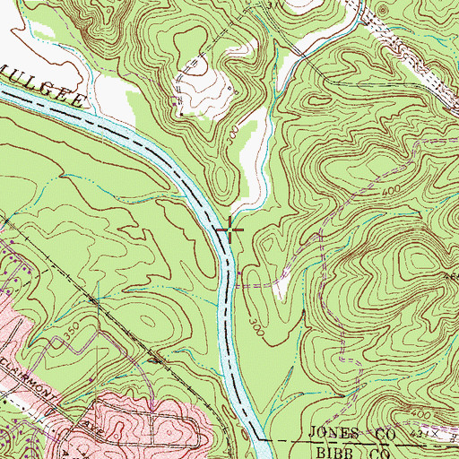 Topographic Map of Town Creek, GA