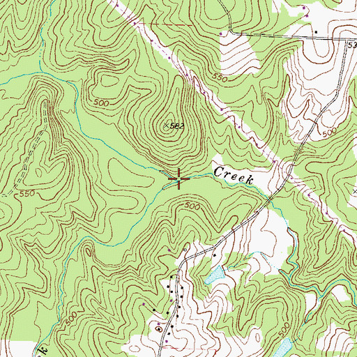 Topographic Map of Town Creek, GA