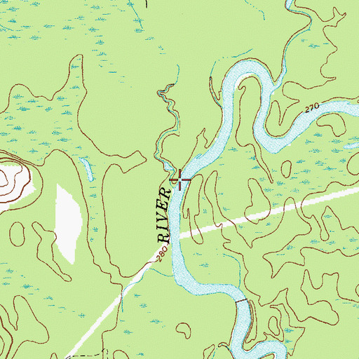 Topographic Map of Town Creek, GA
