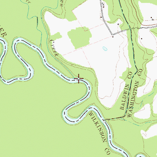 Topographic Map of Town Creek, GA