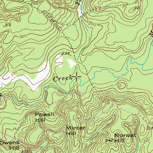 Topographic Map of Trestrail Creek, GA