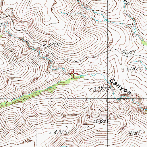 Topographic Map of Oak Creek, AZ