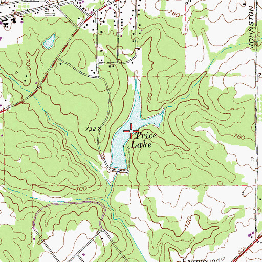 Topographic Map of Trice Lake, GA
