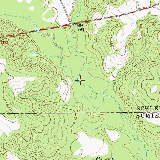 Topographic Map of Trip Up Branch, GA