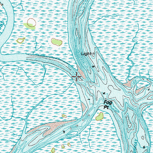 Topographic Map of Troup Creek, GA