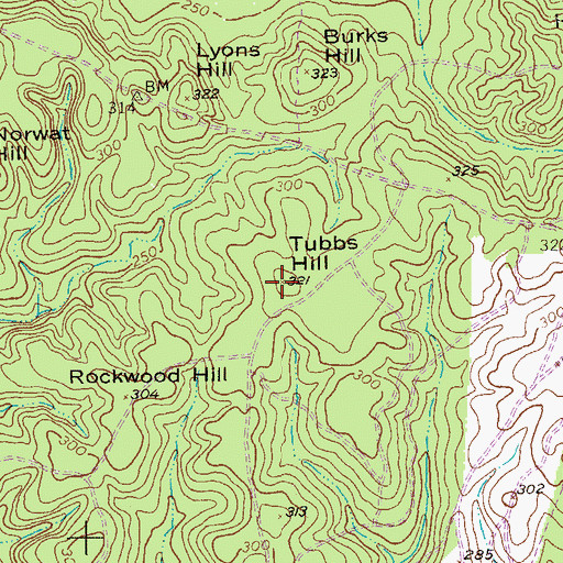 Topographic Map of Tubbs Hill, GA