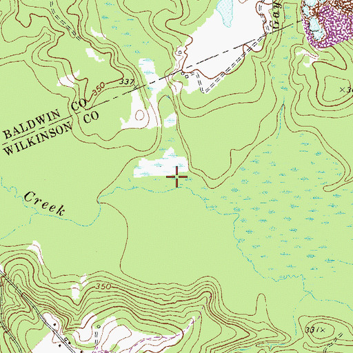 Topographic Map of Turkey Creek, GA