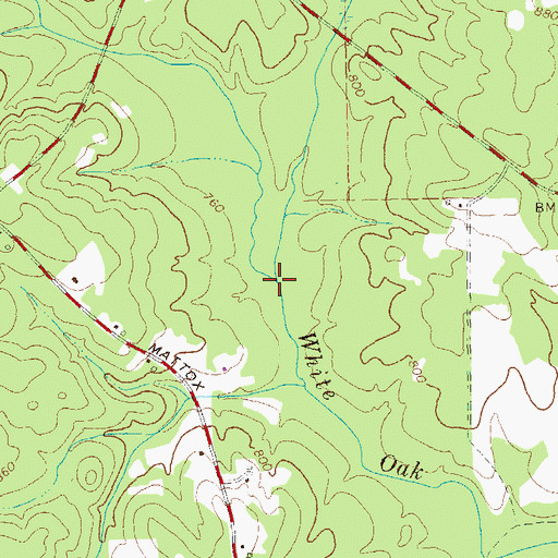 Topographic Map of Turkey Creek, GA