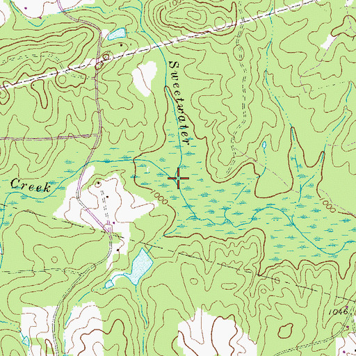 Topographic Map of Turkey Creek, GA