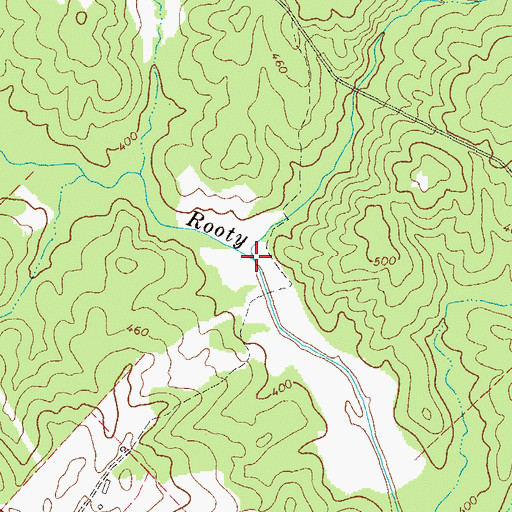 Topographic Map of Turkey Creek, GA