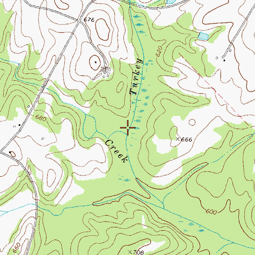 Topographic Map of Turkey Creek, GA