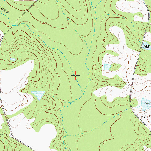 Topographic Map of Turkey Creek, GA