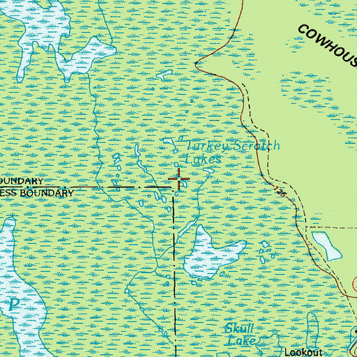 Topographic Map of Turkey Scratch Lake, GA