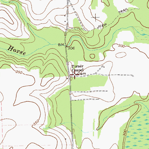 Topographic Map of Turner Chapel, GA