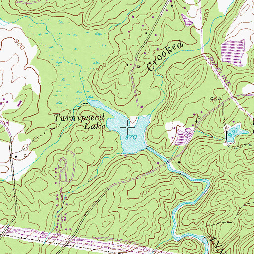 Topographic Map of Turnipseed Lake, GA