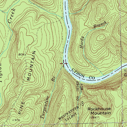 Topographic Map of Turpentine Branch, GA