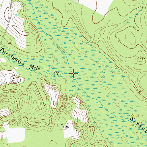 Topographic Map of Twentynine Mile Creek, GA