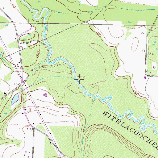 Topographic Map of Twin Creek, GA