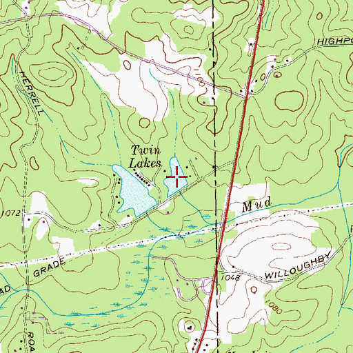 Topographic Map of Twin Lakes, GA
