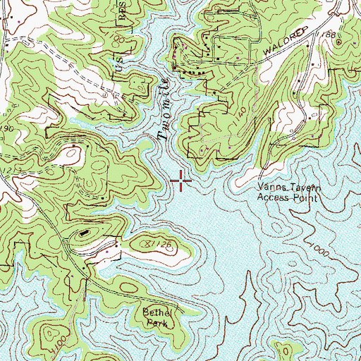 Topographic Map of Twomile Creek, GA