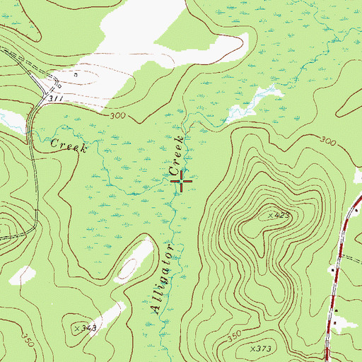 Topographic Map of Ugly Creek, GA