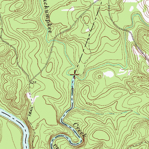 Topographic Map of Ulcohatchee Creek, GA