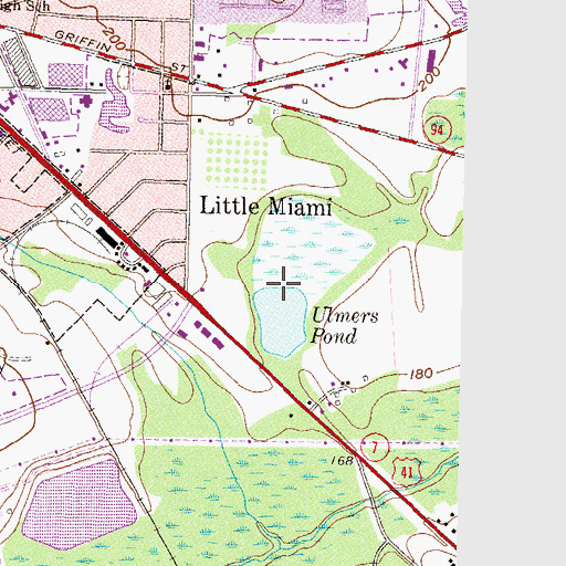 Topographic Map of Ulmers Pond, GA
