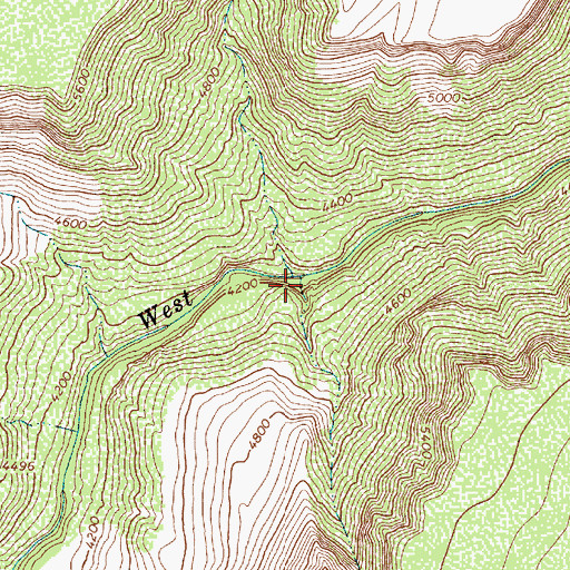 Topographic Map of Oak Hill Draw, AZ