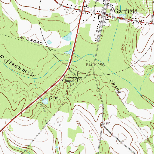 Topographic Map of Union Chapel, GA