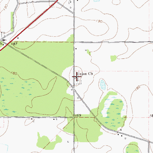 Topographic Map of Union Church, GA