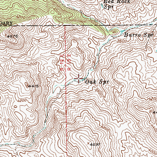 Topographic Map of Oak Spring, AZ