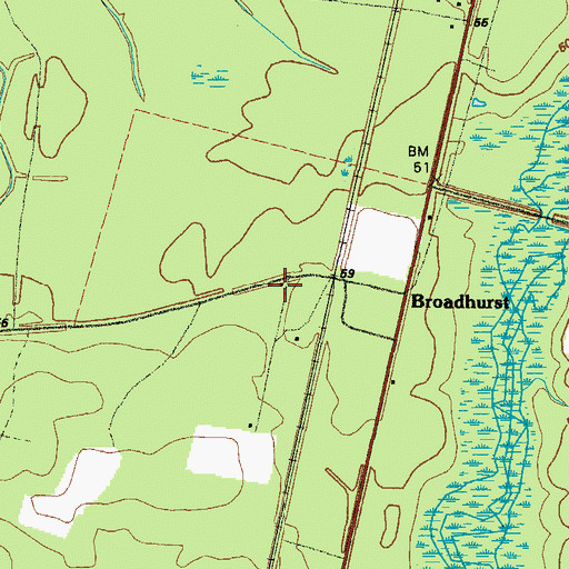 Topographic Map of Union Hill Church, GA