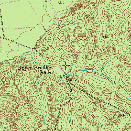 Topographic Map of Upper Bradley Place, GA