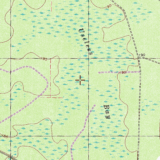 Topographic Map of Useless Bay, GA