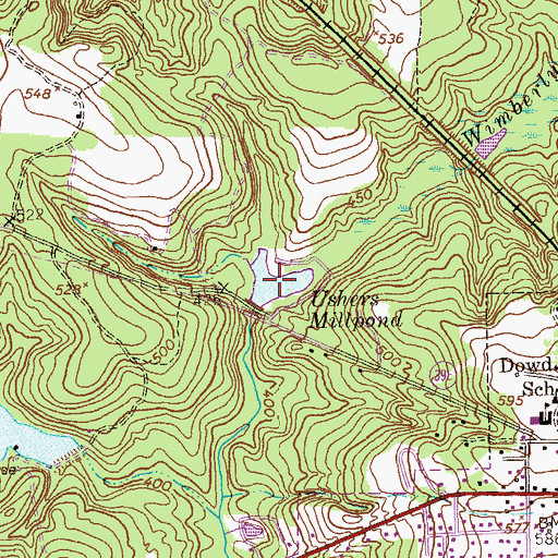 Topographic Map of Ushers Millpond, GA