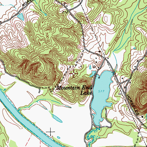 Topographic Map of Valley Grove Church, GA