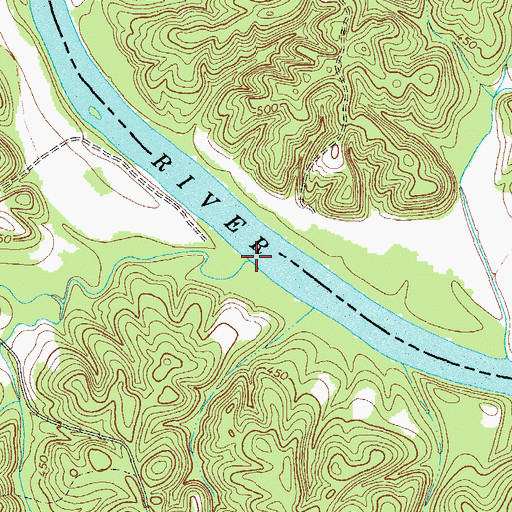 Topographic Map of Van Creek, GA