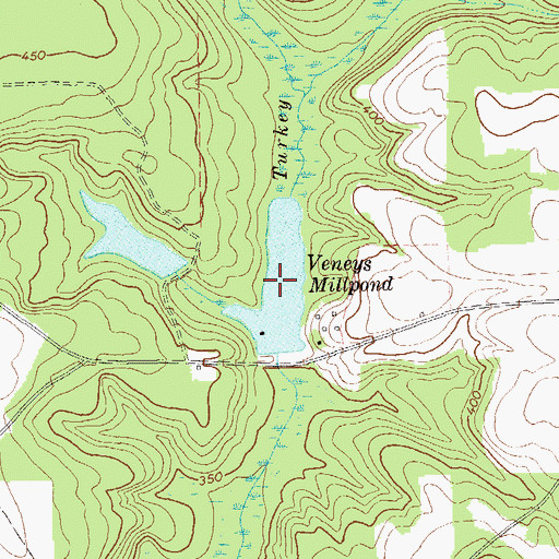 Topographic Map of Veneys Millpond, GA
