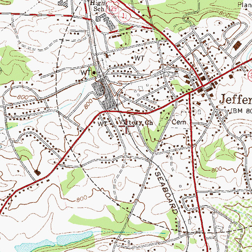Topographic Map of Victory Church, GA