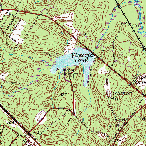 Topographic Map of Victory Lodge, GA