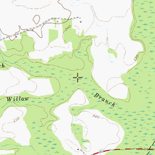 Topographic Map of Vincey Branch, GA