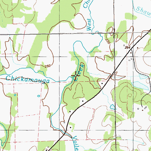 Topographic Map of Voiles Creek, GA
