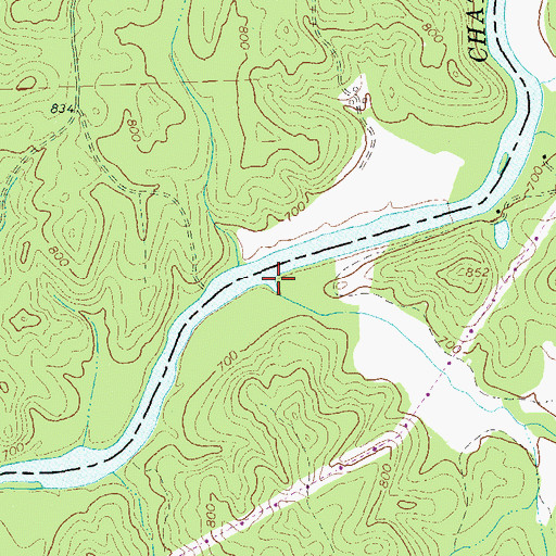 Topographic Map of Wahoo Creek, GA