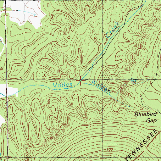 Topographic Map of Walden Branch, GA