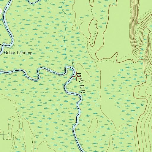 Topographic Map of Walden Branch, GA