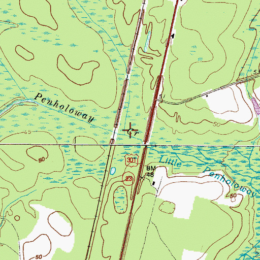 Topographic Map of Walker Creek, GA