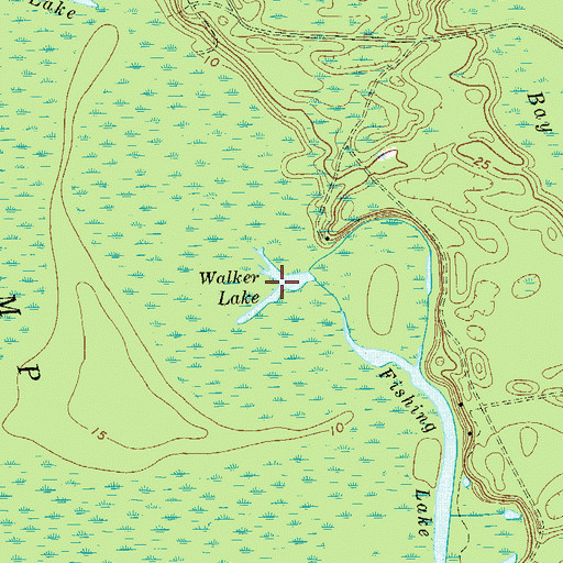 Topographic Map of Walker Lake, GA
