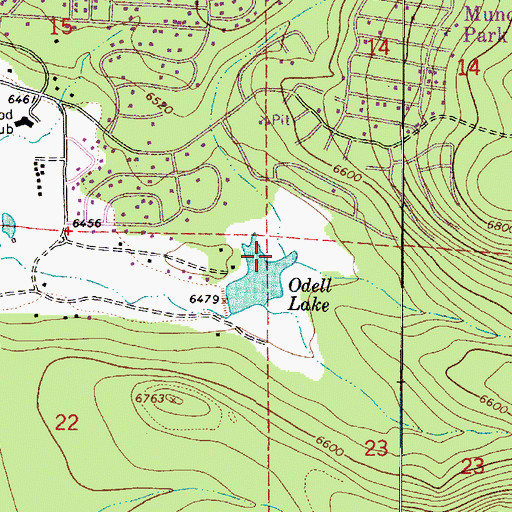 Topographic Map of Odell Lake, AZ