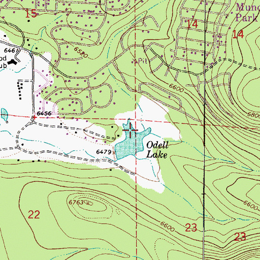 Topographic Map of Odell Lake, AZ